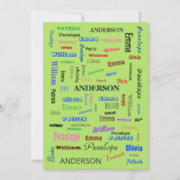 Family Word Cloud Personalised Script Fab Fun