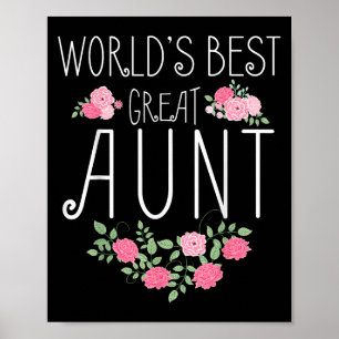 Family World's Great Aun Funny Auntie Ever Gift  Poster