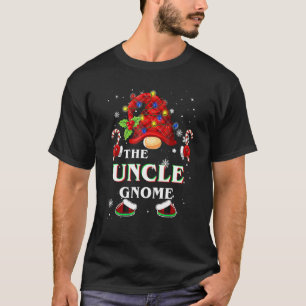 Family Xmas Pajama Uncle Gnome Buffalo Plaid Match T-Shirt