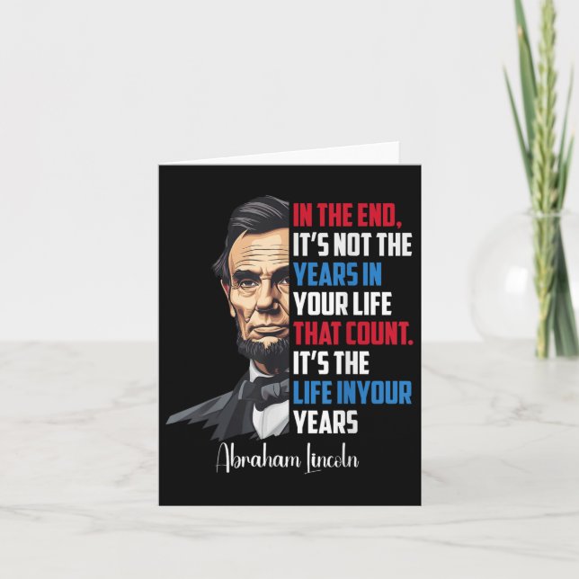 Famous Abraham Lincoln Inspirational Quote Civil W Card (Front)