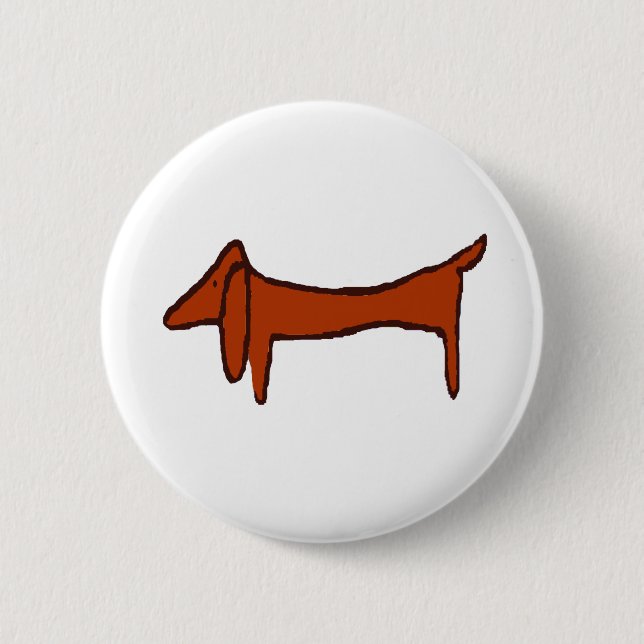 Famous Abstract Dachshund 6 Cm Round Badge (Front)