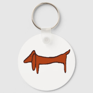Famous Abstract Dachshund Key Ring