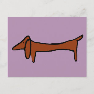 Famous Abstract Dachshund Postcard