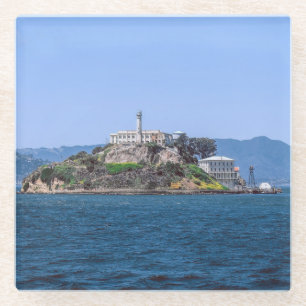Famous Alcatraz Prison San Francisco California Glass Coaster