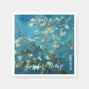 Famous art, Blossoming Almond Tree. Van Gogh Napkin