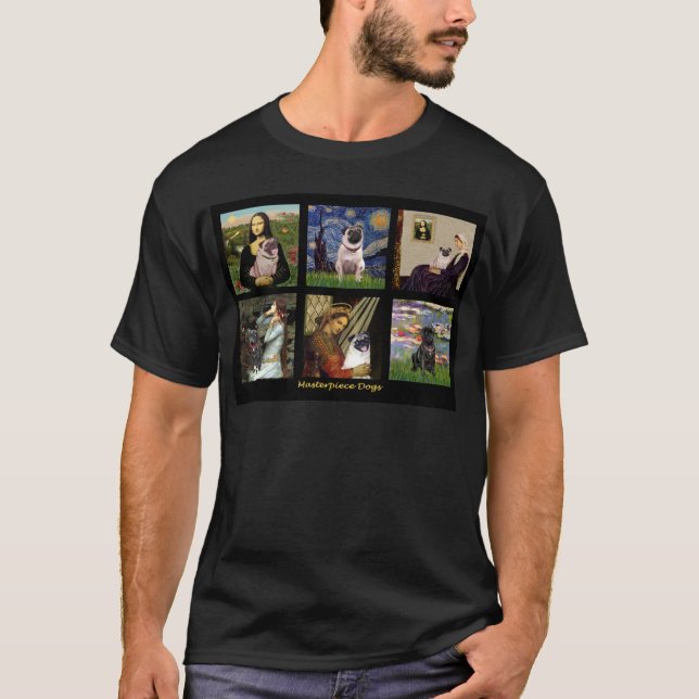 Famous Art Pug Composite #1 T-Shirt (Front)