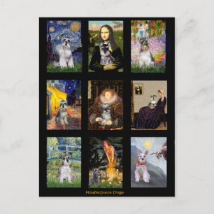 Famous Art Schnauzer Composite Postcard