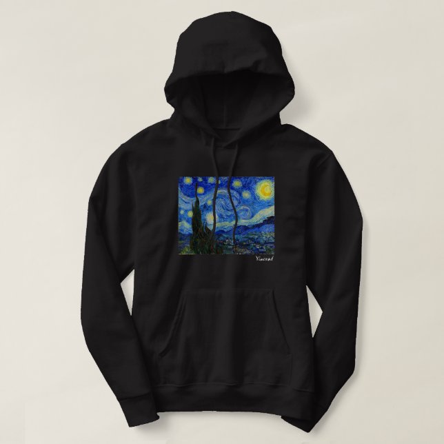 Famous Art Starry Night  Artist Van Gogh Painting  Hoodie (Design Front)