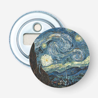 Famous art - Starry Night by Vincent van Gogh. Bottle Opener