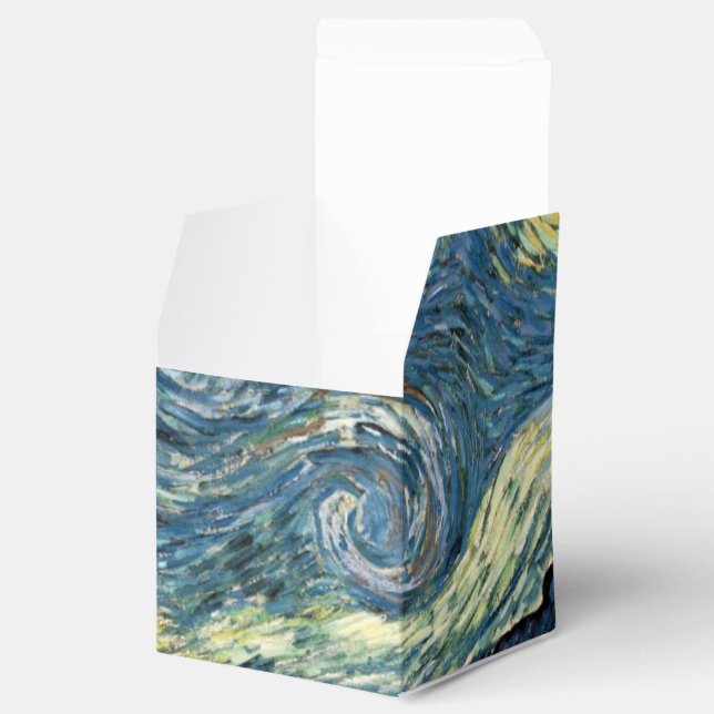 Famous art, Starry Night by Vincent van Gogh. Favour Box (Opened)