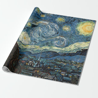 Famous art, Starry Night, Van Gogh Wrapping Paper