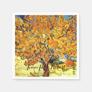 Famous art, The Mulberry Tree. Vincent van Gogh. Napkin