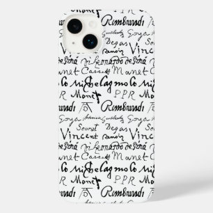 Famous Artists' Signatures Pattern iPhone 14 Plus Case