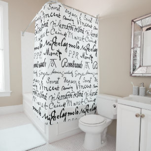 Famous Artists' Signatures Pattern Shower Curtain