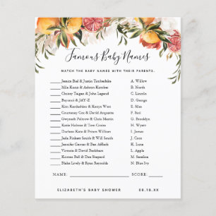 Famous Baby Names   Baby Shower Game