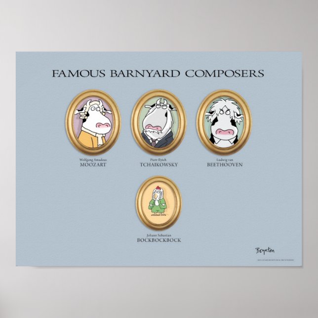 FAMOUS BARNYARD COMPOSERS poster by Sandra Boynton (Front)