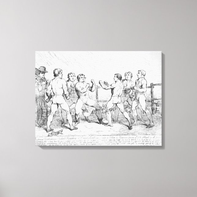 Famous Battle Between R.Humphreys and D. Canvas Print (Front)