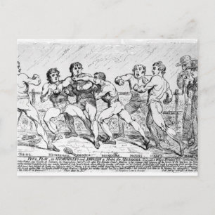 Famous Battle Between R.Humphreys and D. Postcard