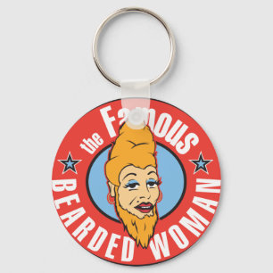 famous bearded woman key ring
