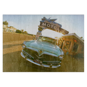 Famous Blue Swallow Motel on Route 66 Cutting Board