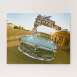 Famous Blue Swallow Motel on Route 66 Jigsaw Puzzle<br><div class="desc">Tucumcari, New Mexico. Famous Blue Swallow Motel on Route 66 with old car parked in front.</div>