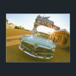 Famous Blue Swallow Motel on Route 66 Postcard<br><div class="desc">Tucumcari, New Mexico. Famous Blue Swallow Motel on Route 66 with old car parked in front.</div>