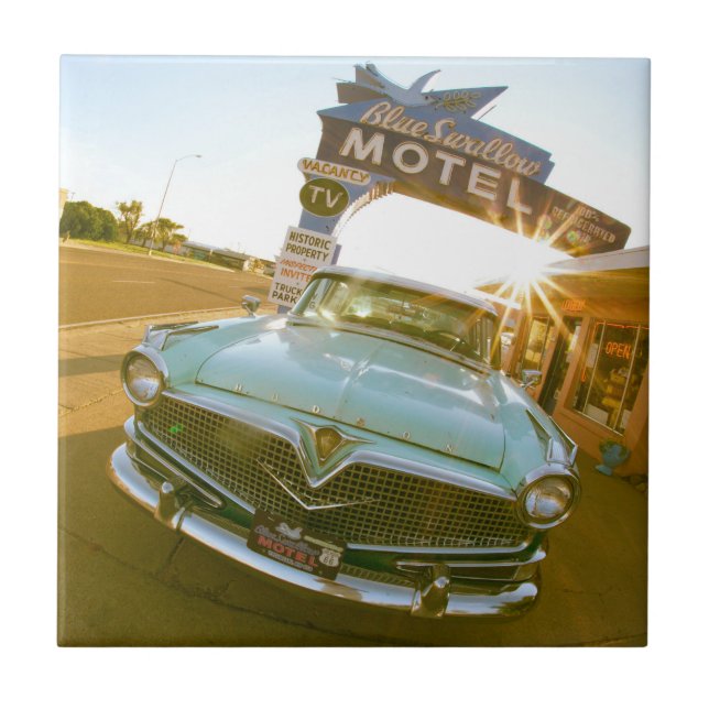 Famous Blue Swallow Motel on Route 66 Tile (Front)