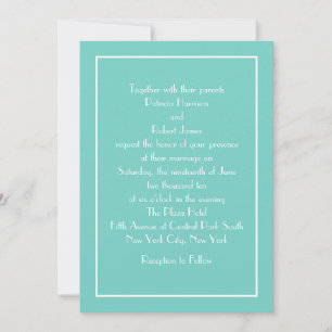 Famous Blue Wedding Invitation