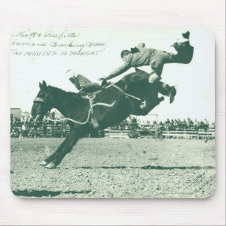 Famous Bucking Bronc Five Minutes Mouse Pad
