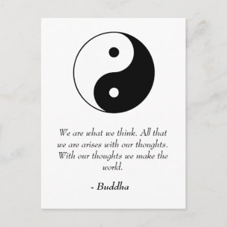Famous Buddha Quotes - Thoughts Make the World Postcard
