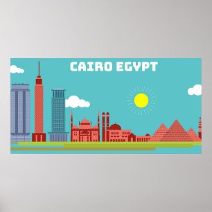 Famous Cairo Egypt  Poster