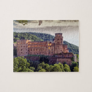 Famous castle ruins, Heidelberg, Germany Jigsaw Puzzle