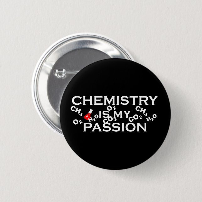 famous chemistry quotes 6 cm round badge (Front & Back)