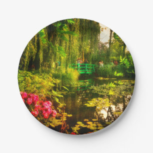 Famous Claude Monet Giverny Pond Lilies Paper Plate