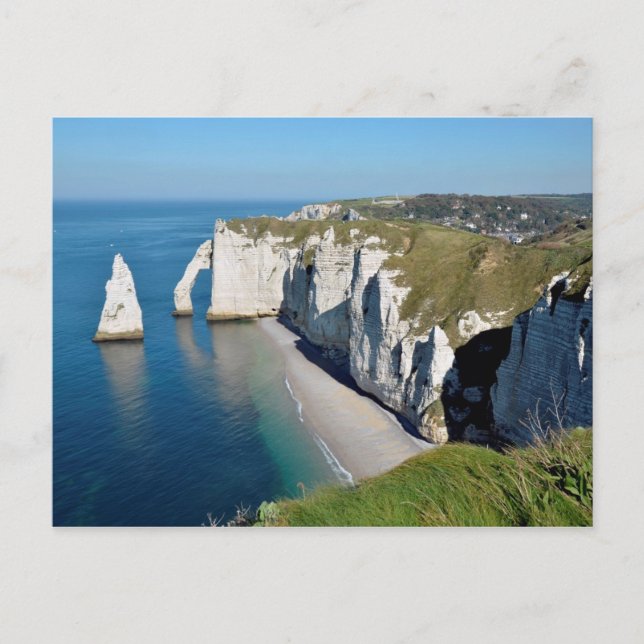 Famous cliffs of Etretat in France Postcard (Front)