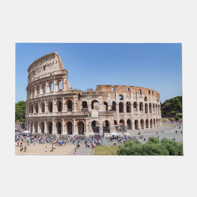 Famous Colosseum in Rome, Italy Doormat (Front)