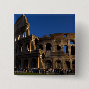 Famous Colosseum in Rome Italy Landmark 15 Cm Square Badge