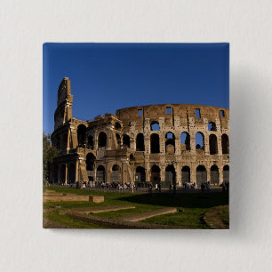 Famous Colosseum in Rome Italy Landmark 2 15 Cm Square Badge