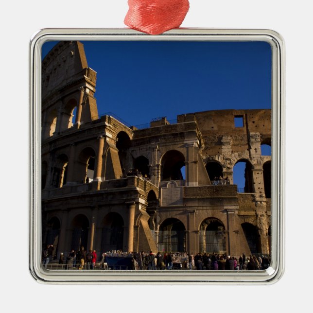 Famous Colosseum in Rome Italy Landmark Metal Tree Decoration (Front)