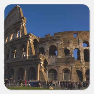Famous Colosseum in Rome Italy Landmark Square Sticker