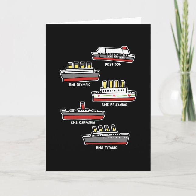 Famous Cruise Ship Rms Titanic Britanic Poseidon C Card (Front)