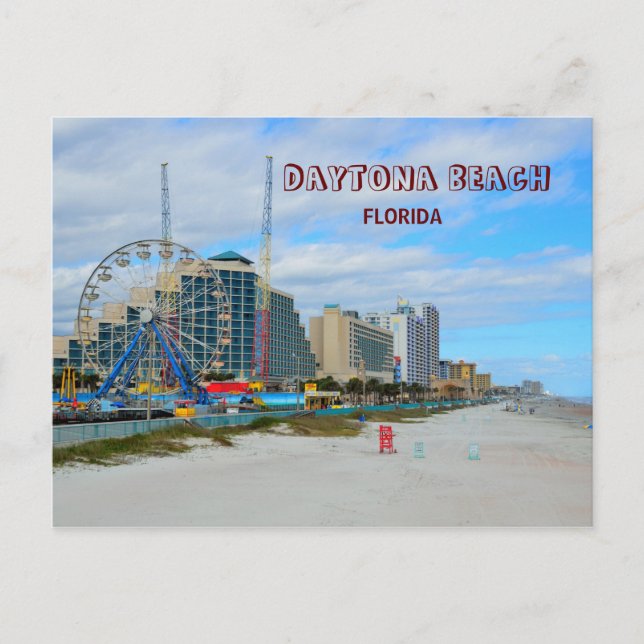Famous Daytona Beach Florida Postcard (Front)