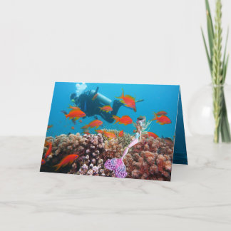 Famous doll dressed as a Mermaid Card