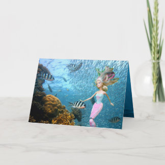 Famous Doll dressed as a Mermaid Card