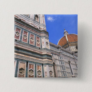 Famous Doumo Church close-up in Florence, Italy 15 Cm Square Badge
