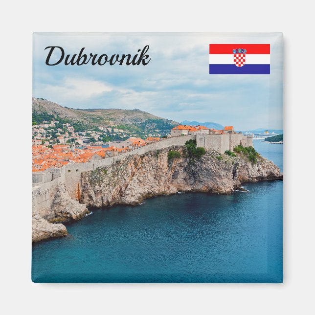 Famous Dubrovnik Old Town roofs & walls - Croatia Magnet (Front)