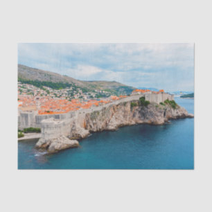 Famous Dubrovnik Old Town roofs & walls - Croatia Tissue Paper
