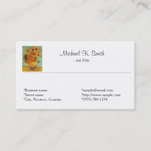Famous fine art personal business cards. card