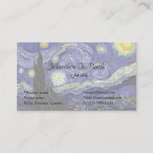 Famous fine art  Starry Night Business Card