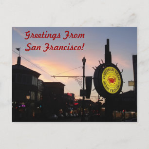 Famous Fisherman's Wharf Sign Postcard